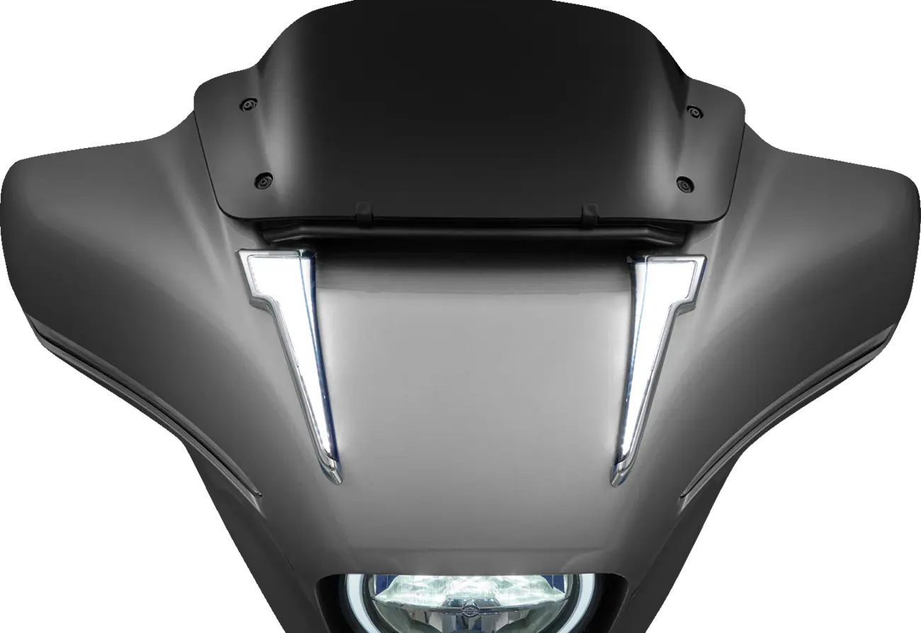 CIRO Quill™ LED Fairing Lights med T-signal för Street Glide krom bild 2 PMMEDIA:6b467754fc5a637b