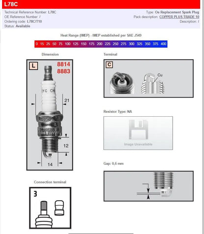 Champion Champion Spark Plugs / Standard And Resistor Types Tändstift bild 1 PMMEDIA:524cfb8f7b675f29