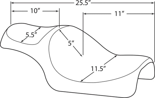 DRAG SPECIALTIES SEATS Caballero 2-Up vinylsadel bild 3 PMMEDIA:e2813634f8d82392