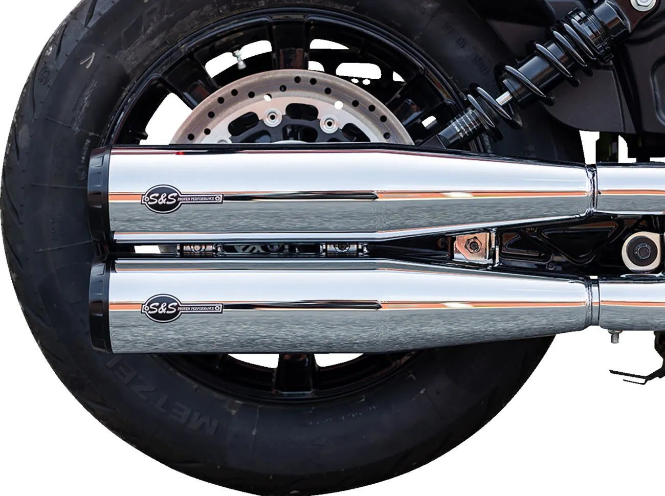 S S Cycle Grand National Slip-On Mufflers Ljuddämpare Street bild 4 PMMEDIA:afe213e07d75bc9e