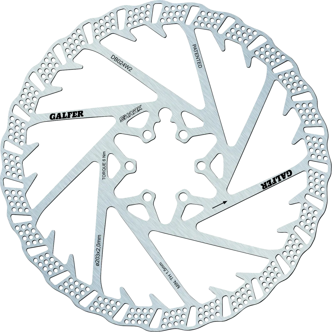 Galfer Shark 6-Bolt Bicycle Brake Rotor Bromsskivor offroad bild 2 PMMEDIA:e396ed1056f9b17a
