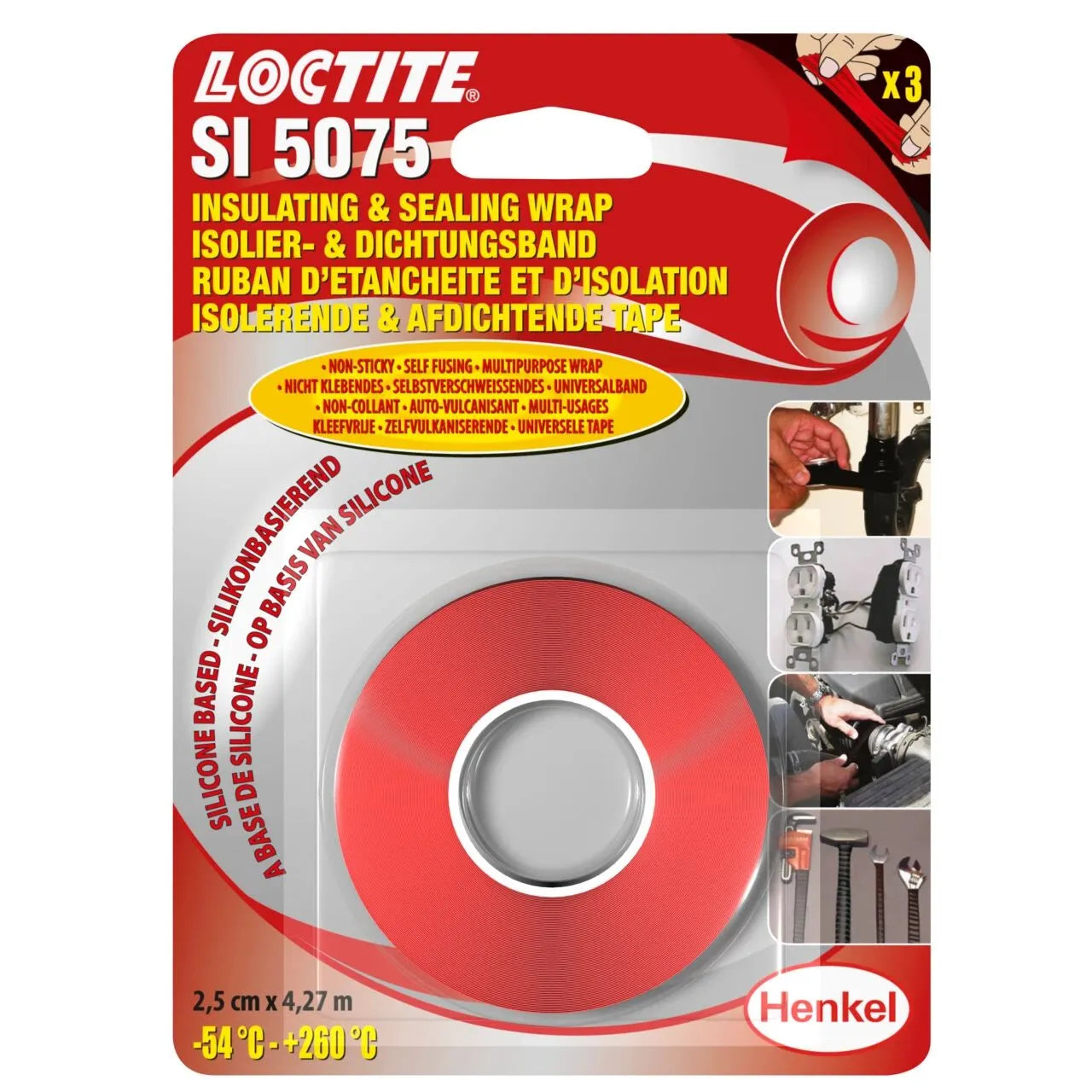 LOCTITE Självsmältande silikonband SI 5075 BK 4,27 m bild 2 PMMEDIA:ee1a3887206076d4