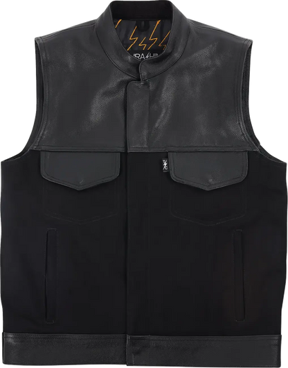 Thrashin Supply Co Kanan Leather/Denim Riding Vest Jacka textil herr bild 1 PMMEDIA:999e71e3a586bb06