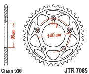 Jt Sprockets Steel Rear Sprocket Bakdrev stål bild 4 PMMEDIA:ebf2ed3414d32732