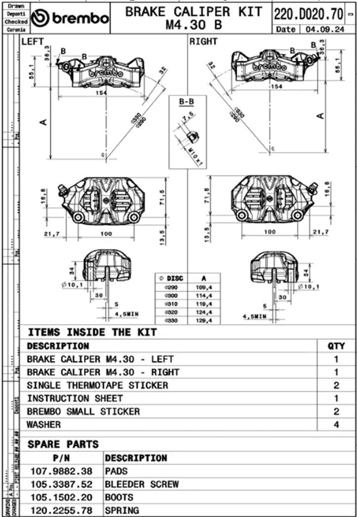 BREMBO STYLEMA Bromsok Kit Prime Line bild 2 PMMEDIA:707a5ef0eab1c206