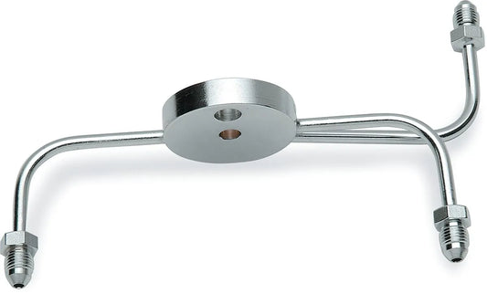Drag Specialties Chrome Steel Front Brake Tee with Fittings for Dual-Disc Applications Tillbehör bromsledningar bild 1 PMMEDIA:49dfb2fa050a960f