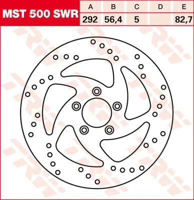 Trw Round Fixed Brake Rotor Swing Design Bromsskivor street bild 1 PMMEDIA:10a6ed5d24da6418