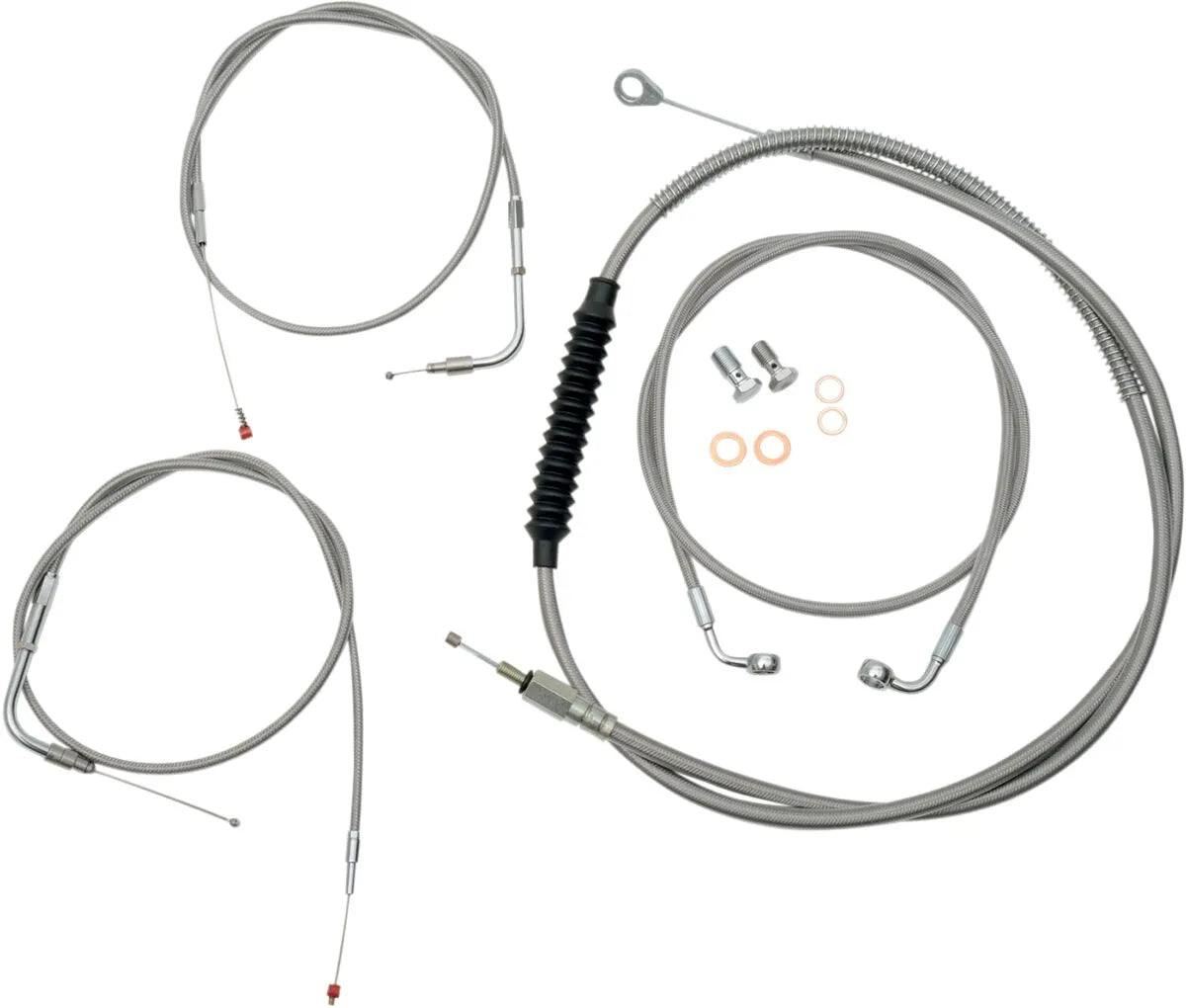 LA CHOPPERS Standard Kabel- och Bromsledningskit i Rostfritt Stål bild 1 PMMEDIA:b161cf6f4a7e2359
