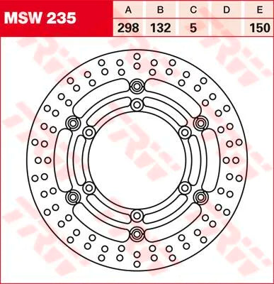TRW MSW235 Flytande Bromsskiva bild 1 PMMEDIA:9c667e121d833c79