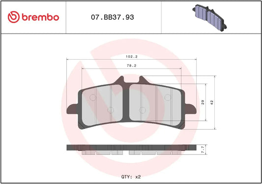 BREMBO Genuine Sinter Bromsbelägg Prime Line bild 2 PMMEDIA:2361bb7a43fe3be5