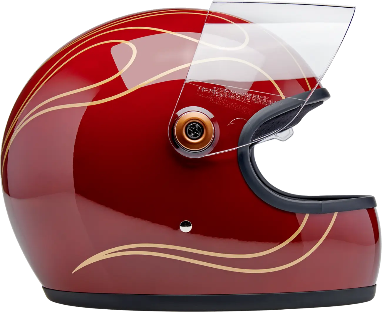 BILTWELL Gringo S Hjälm Glans Röd med Flames Small bild 5 PMMEDIA:0fca7cc3608febd8