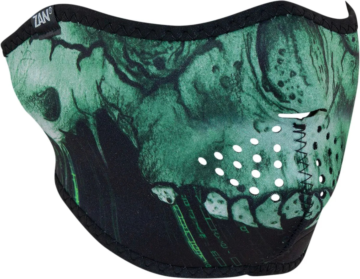 ZAN HEADGEAR Neopren Halvmask Cyber Skull bild 1 PMMEDIA:3bc255c74f2df067