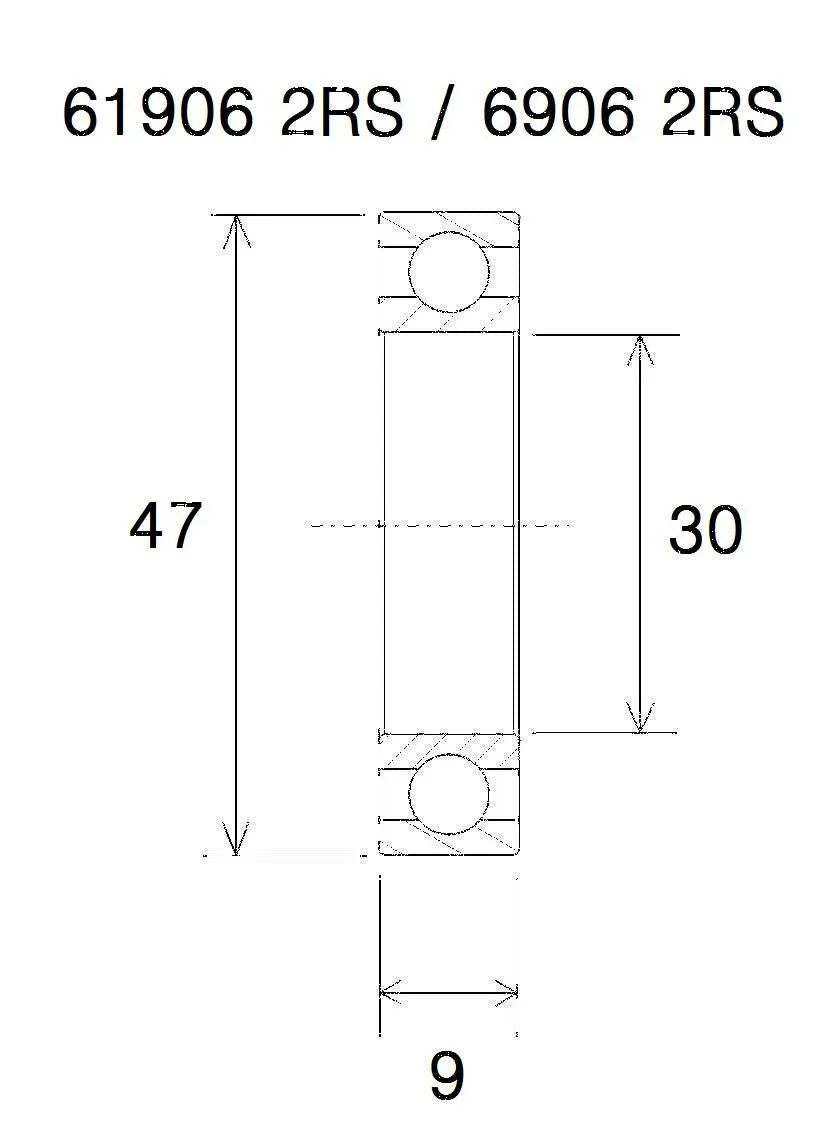 BLACK BEARING B3 kullager 30x47x9mm bild 1 PMMEDIA:865d57cfb029a0c5