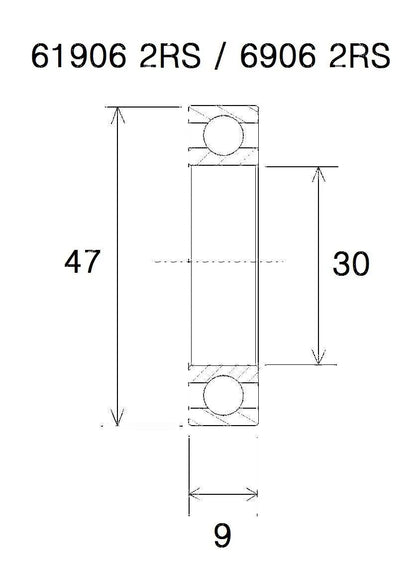 BLACK BEARING B3 kullager 30x47x9mm bild 1 PMMEDIA:865d57cfb029a0c5