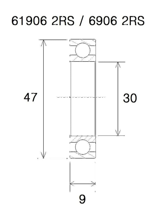 BLACK BEARING B3 kullager 30x47x9mm bild 1 PMMEDIA:865d57cfb029a0c5