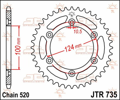 JT SPROCKETS Bakdrev Stål 36T 520 bild 2 PMMEDIA:e71985fbccee98b7