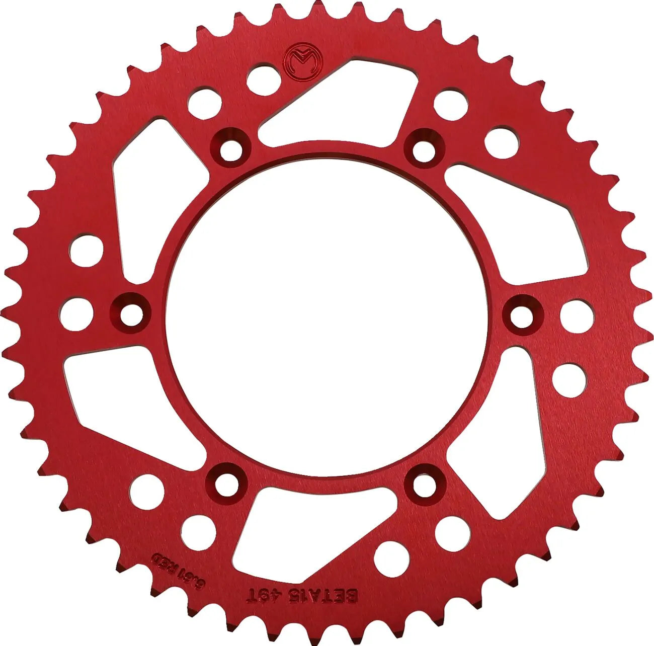 MOOSE OFFROAD HARD-PARTS Aluminium Bakdrev Beta 49T Röd bild 1 PMMEDIA:88288a2195995306