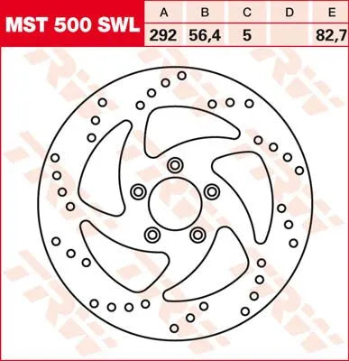 TRW Bromsskiva Fram Vänster XL/BT SWPT bild 1 PMMEDIA:1727b1c437eb8997