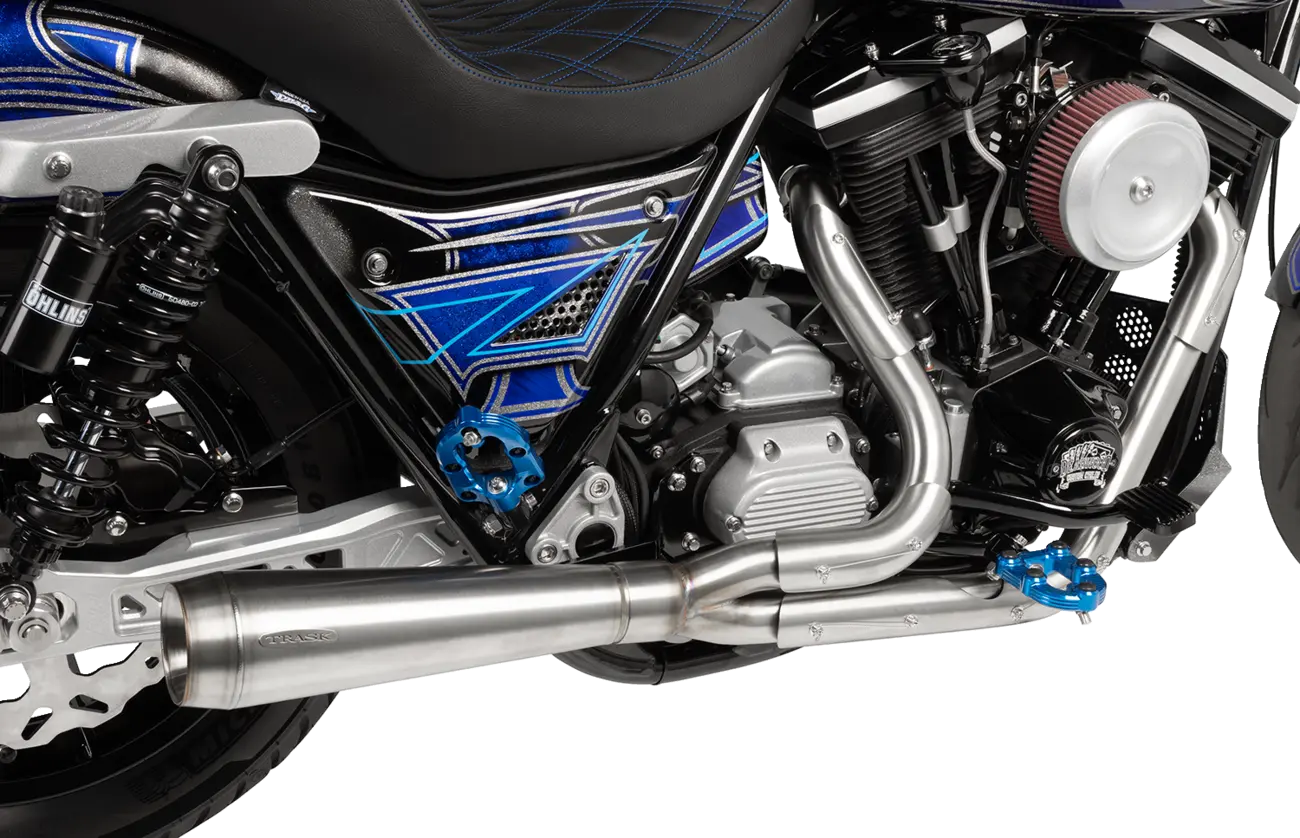 Trask Assault 2:1 Exhaust System Kompletta avgassystem Harley bild 4 PMMEDIA:da4b0ce6a0ad69f3