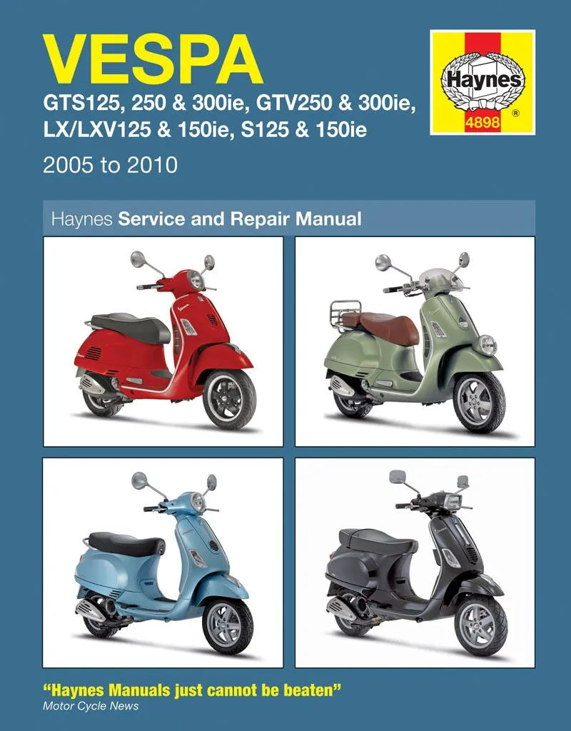 HAYNES Service Manual för VESPA GTS GTV LX & S 125- bild 1 PMMEDIA:541494fbd3ae17b8