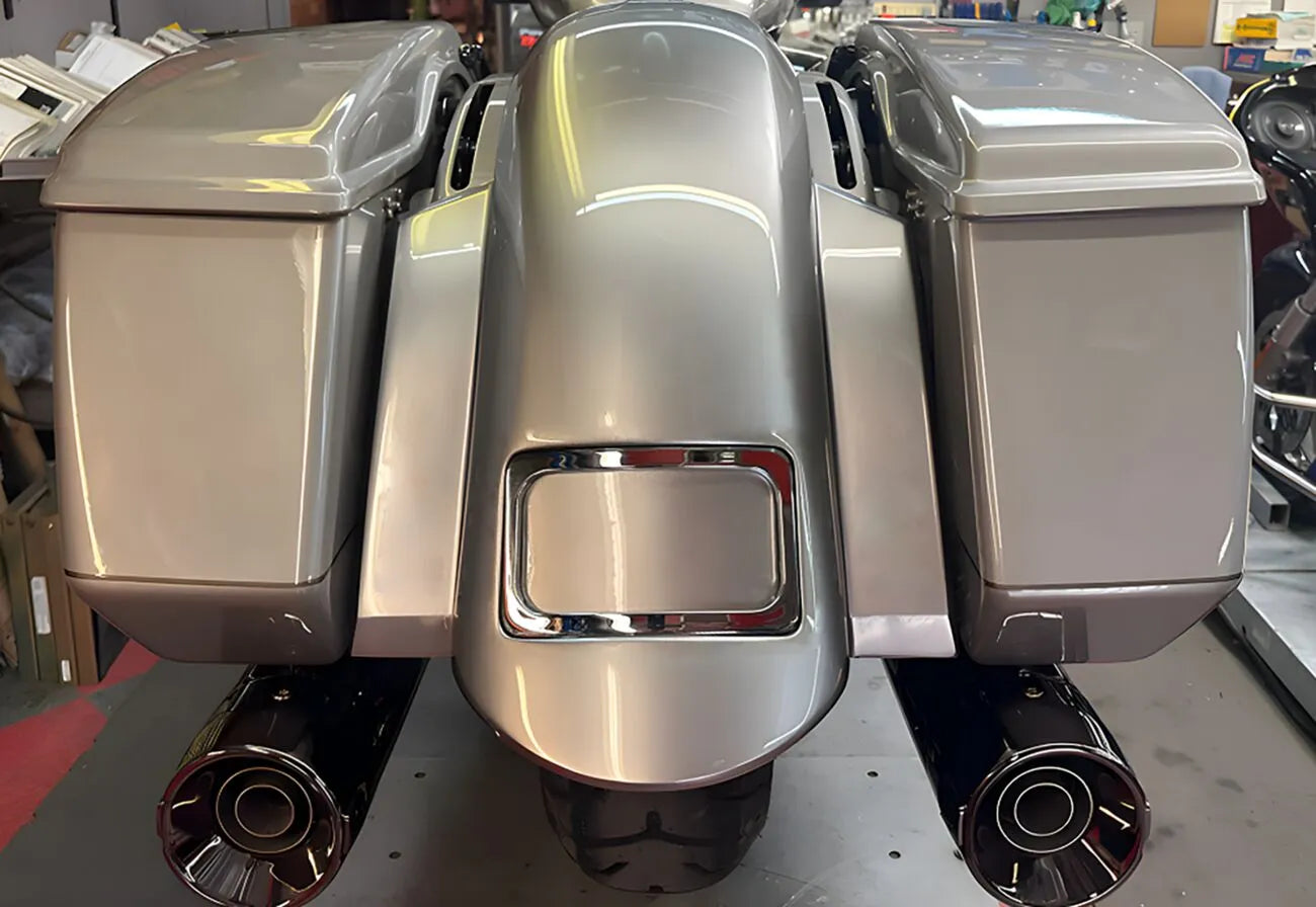 Paul Yaffe Bagger Nation Rear Short Sport Fender and Plate Frame Harley bild 5 PMMEDIA:e33d816204a02616