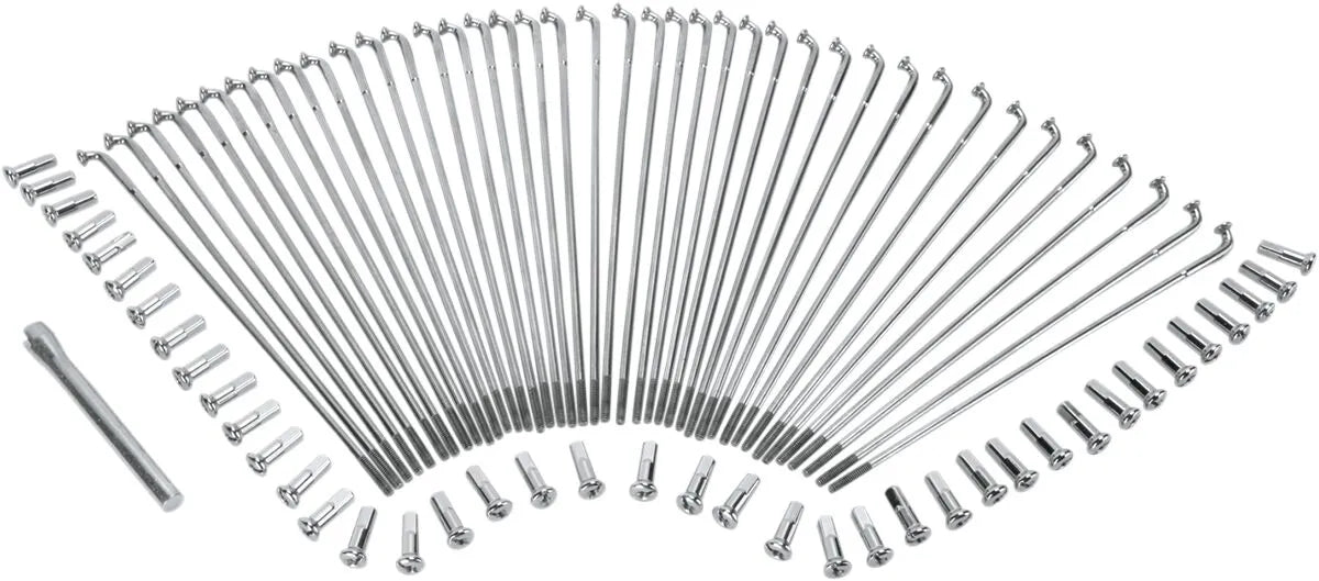 Drag Specialties Chrome and Stainless Steel Spoke Set Ekrar & nipplar bild 1 PMMEDIA:a4d9ccf8e6edffa9