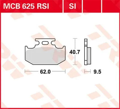 TRW SI Series Sintrade Off-Road Bromsbelägg MCB625SI bild 1 PMMEDIA:0e6457e346dbc2ac