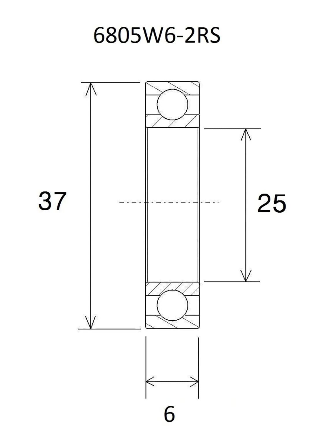 BLACK BEARING B3 kullager 25x37x6 mm bild 1 PMMEDIA:13ba0939ccf2ee94