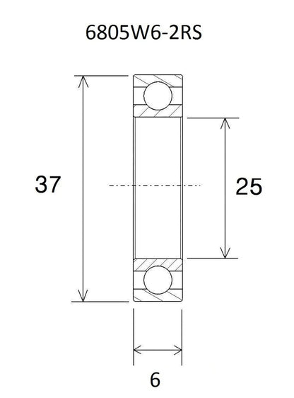 BLACK BEARING B3 kullager 25x37x6 mm bild 1 PMMEDIA:13ba0939ccf2ee94