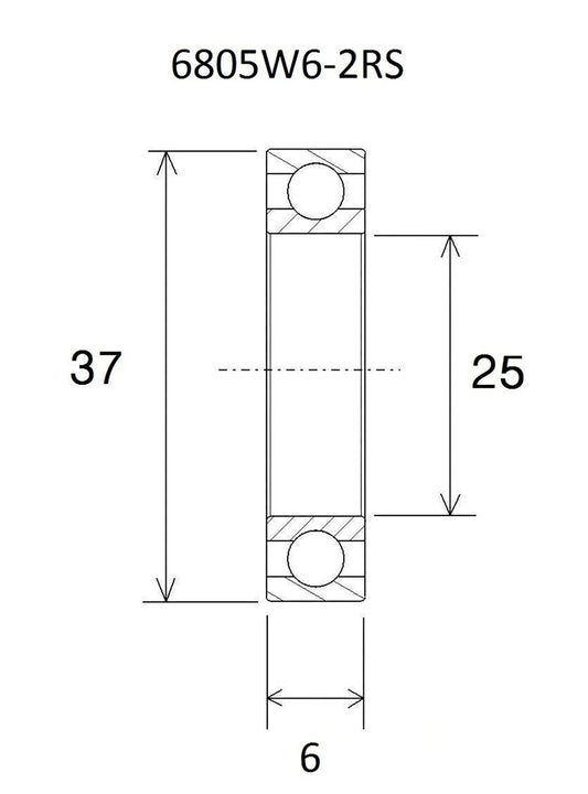 BLACK BEARING B3 kullager 25x37x6 mm bild 1 PMMEDIA:13ba0939ccf2ee94