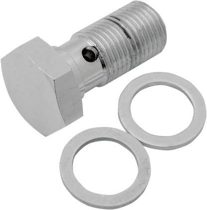 Drag Specialties Universal Chrome Steel Banjo Bolt Tillbehör bromsledningar bild 2 PMMEDIA:f436f98edbb8b544