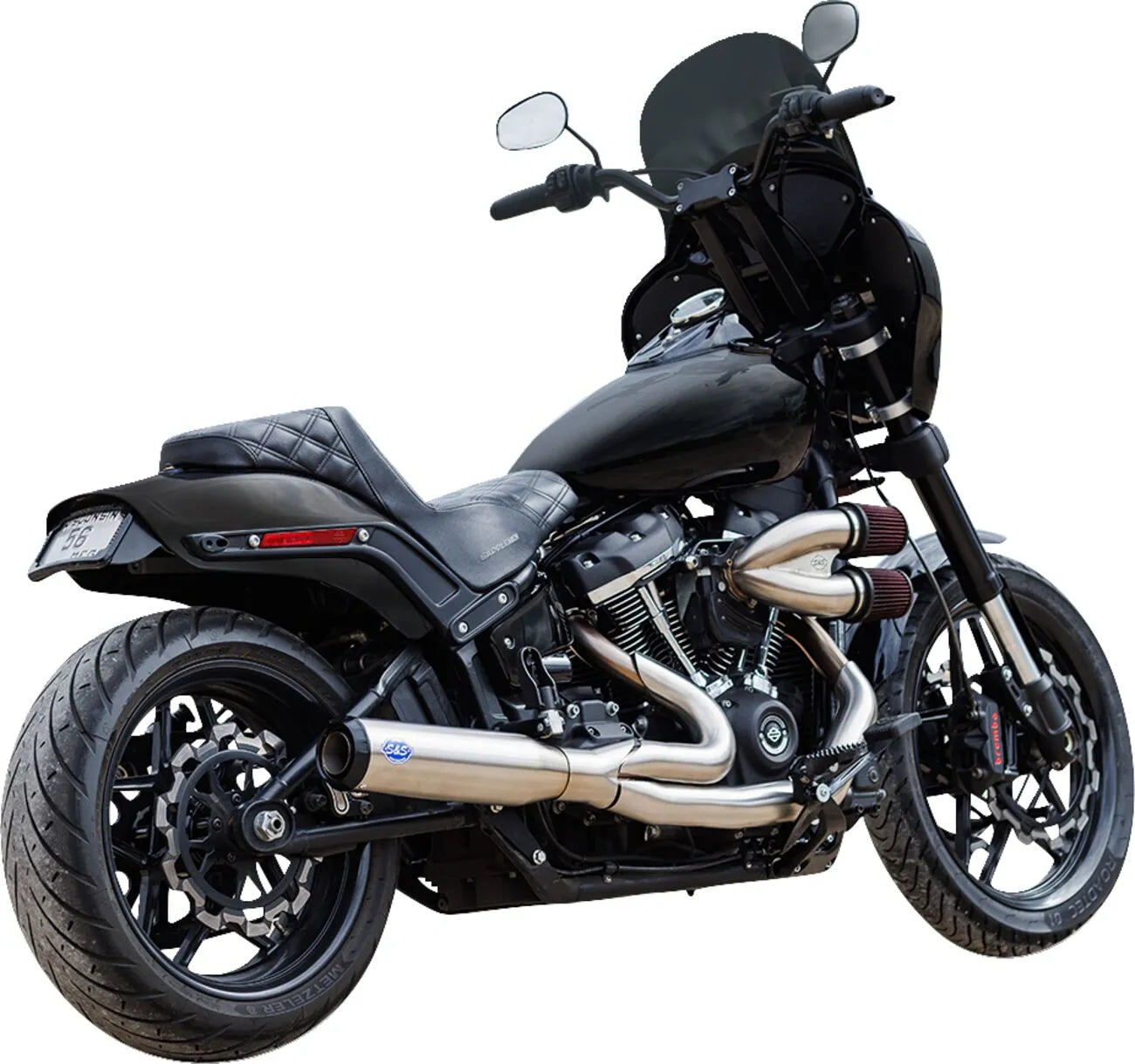 S S Cycle 2-into-1 Qualifier Exhaust System Kompletta avgassystem Harley bild 3 PMMEDIA:a34df996157f0e3f