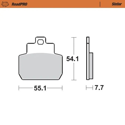 MOTO-MASTER RoadPRO Sinter Scooter Bromsbelägg bild 1 PMMEDIA:bbd502dc68e6a196