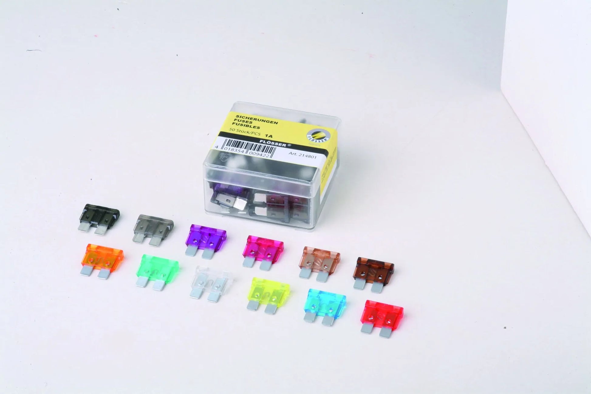 FLOSSER Standard säkringar 1A 50-pack bild 1 PMMEDIA:58fd0dcebac9f30d