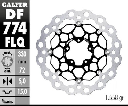 GALFER Brake Rotor Floating Cubiq Fram bild 2 PMMEDIA:67349abbfd3e8b27