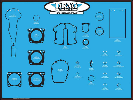 DRAG SPECIALTIES Gasket/Seal och O-Ring Display Board för M8-motorer bild 1 PMMEDIA:d04c910b03dfa050