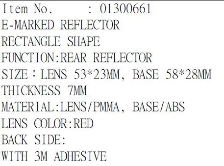 PARTS EUROPE Reflektor Bakljus E-märkt Röd bild 2 PMMEDIA:8cd8073957952a02