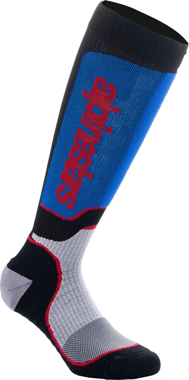 ALPINESTARS MX Plus Strumpor Svart/Vit/Blå bild 1 PMMEDIA:1efd1b32bb355e08