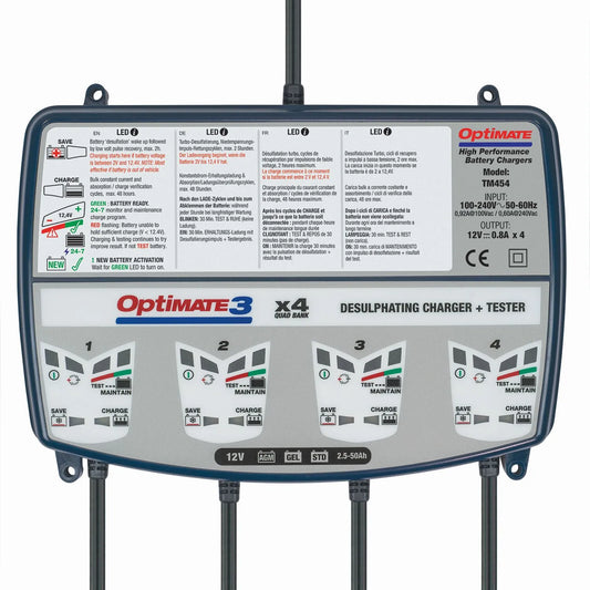 TECMATE OptiMate 3 x 4 Bank Batteriladdare bild 1 PMMEDIA:ff6462ce92a97981