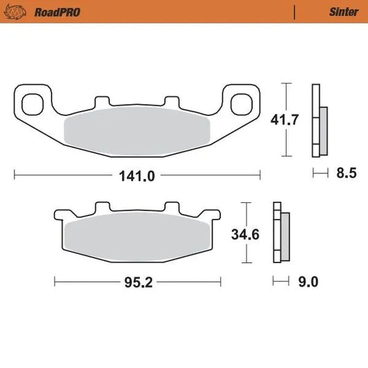 MOTO-MASTER RoadPRO Sinter Fram Bromsbelägg Bak bild 1 PMMEDIA:a2f851d1c9b10479
