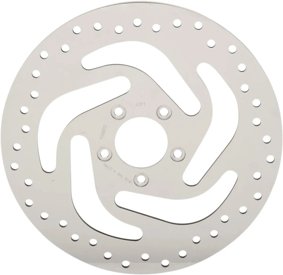 Drag Specialties Polished Stainless Steel Drilled Brake Rotor Bromsskivor street bild 3 PMMEDIA:d0a136b347eb34e2