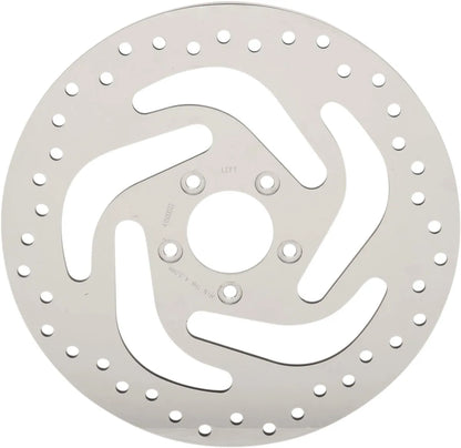 Drag Specialties Polished Stainless Steel Drilled Brake Rotor Bromsskivor street bild 3 PMMEDIA:d0a136b347eb34e2
