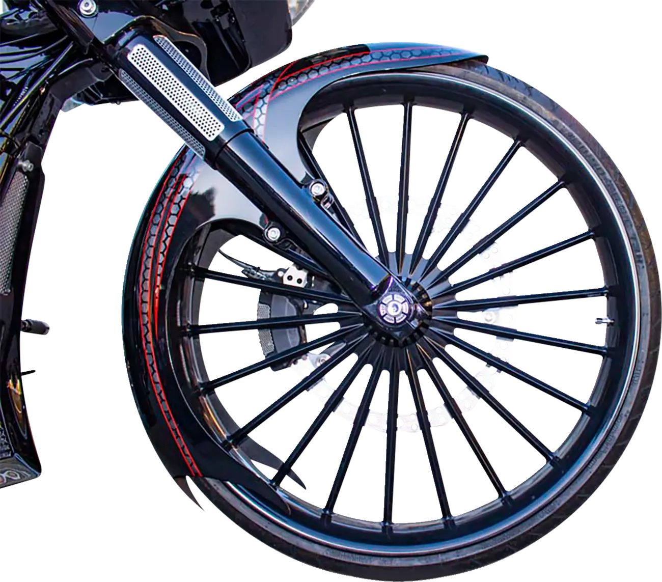 Paul Yaffe Bagger Nation Steel Talon Front Fender Harley bild 12 PMMEDIA:2e5d39adfc6a2074