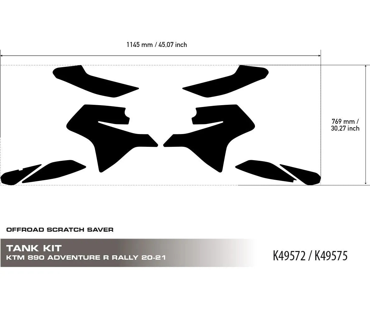 UNIRACING Scratch Saver för KTM 890 ADV Tank bild 5 PMMEDIA:7a6a16caa2da846e