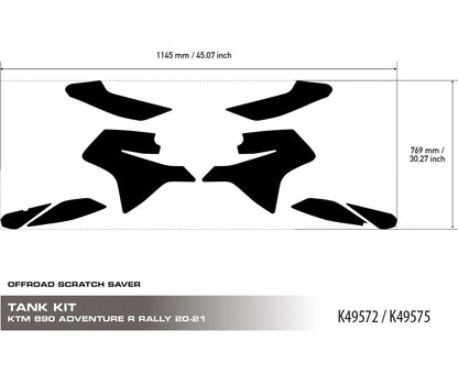 UNIRACING Scratch Saver för KTM 890 ADV Tank bild 5 PMMEDIA:7a6a16caa2da846e