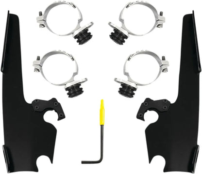 Memphis Shades Hd Fats/Slim Windshield Trigger-Lock Complete Mount Kit Fästdelar & kit för vindrutor bild 4 PMMEDIA:3875cd5951e2a135