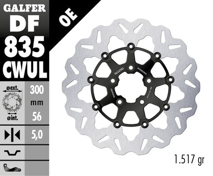 GALFER Bromsskiva Wave Floating Fram 300mm Svart bild 2 PMMEDIA:851a117f6554dfe7