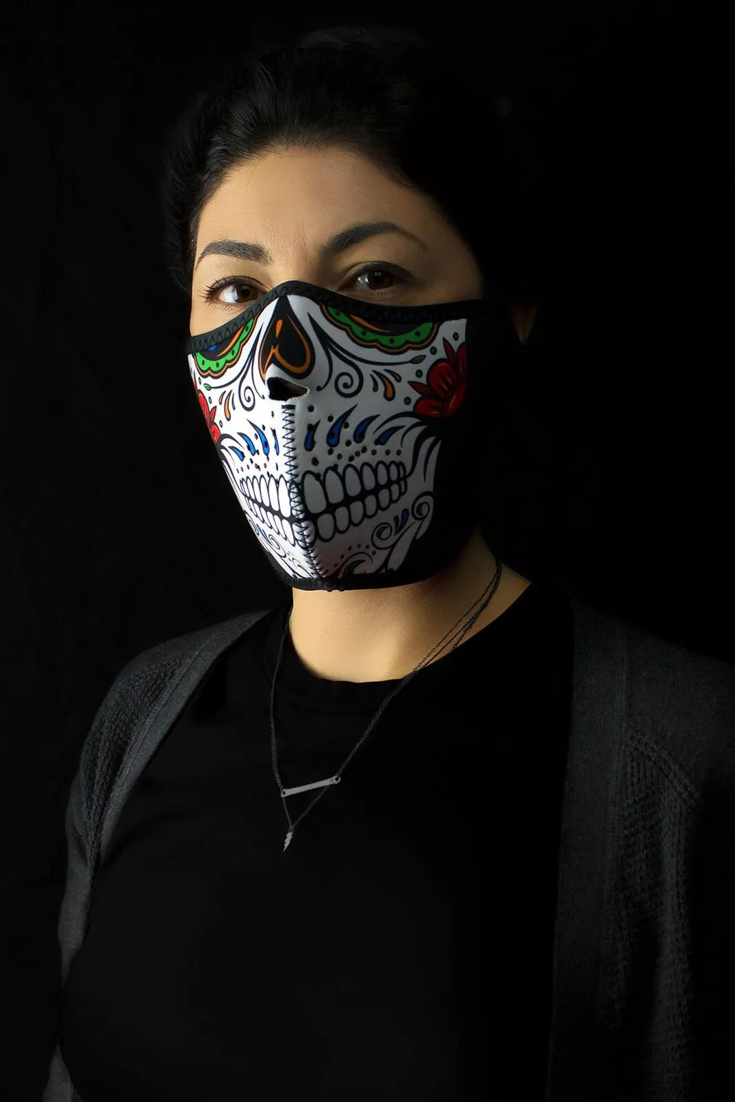 ZAN HEADGEAR Half Mask Muerte Skull bild 2 PMMEDIA:3f610b47ee8b43f8