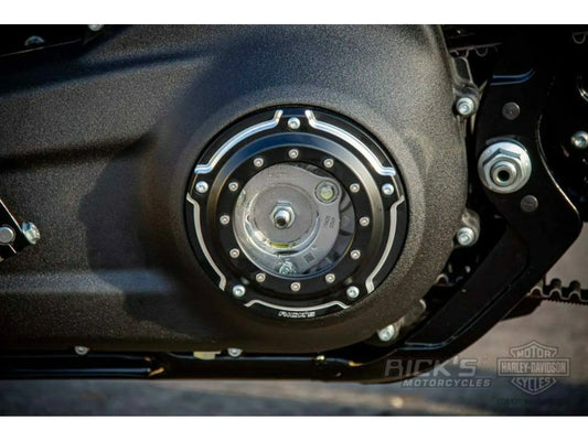 RICK'S MOTORCYCLES Derby Cover för Softail M8, blank svart bild 2 PMMEDIA:668689a21def503e