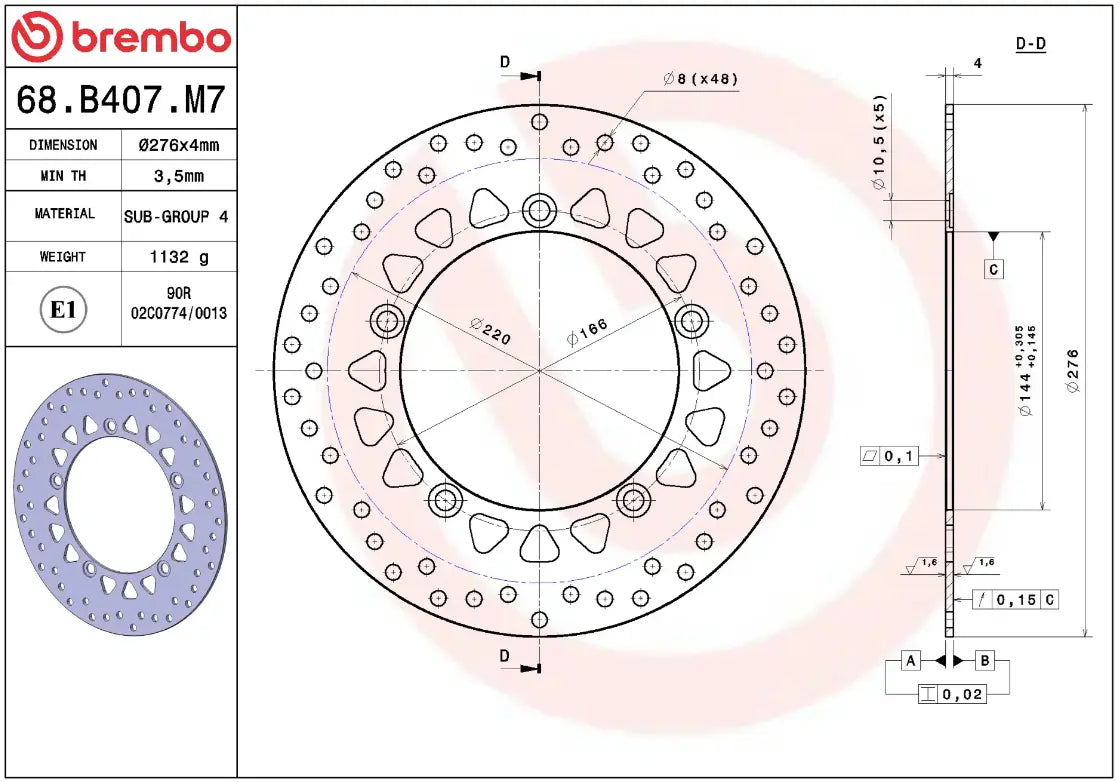 BREMBO Serie Oro Bromsskiva Fast Prime Line bild 2 PMMEDIA:0d85c3728685bdb9